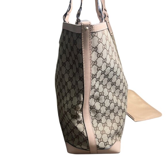 COPY - Gucci GG Canvas leather-Trimmed Tote-neutrals, handbag - Picture 3 of 11